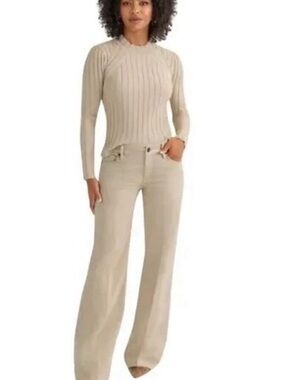 Cabi Asher Corduroy Wide-Leg Pants in Cream. Runs big!
